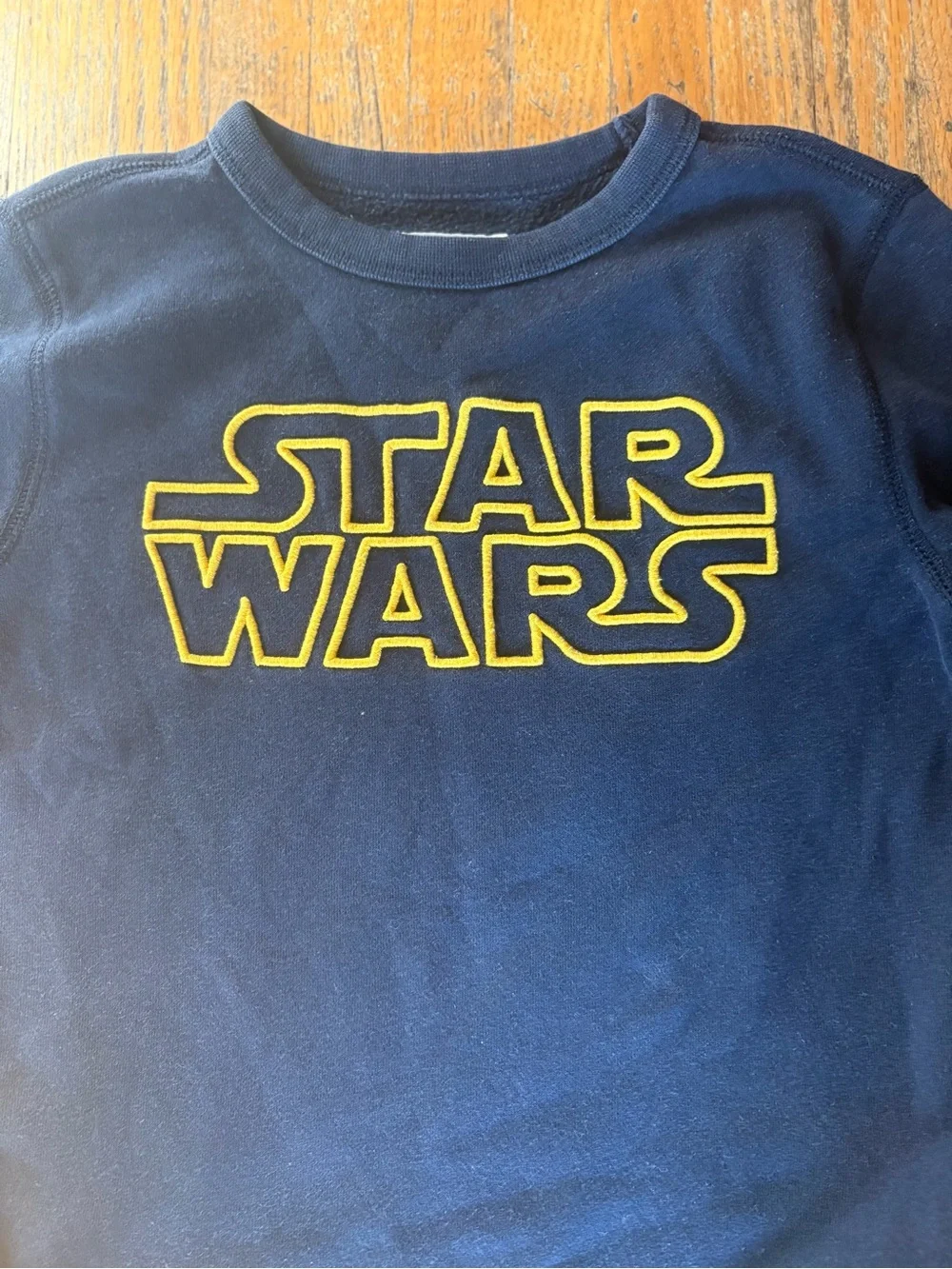 Gap Star Wars Kids Navy crewneck Sweatshirt with Yellow Logo